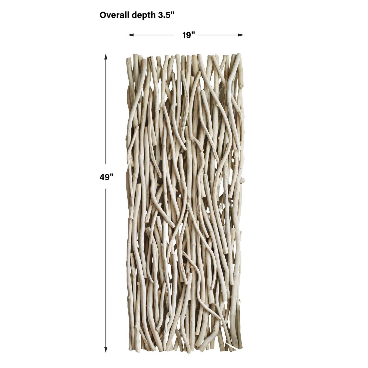 Gathered Teak - Bleached Wood Wall Decor - Beige