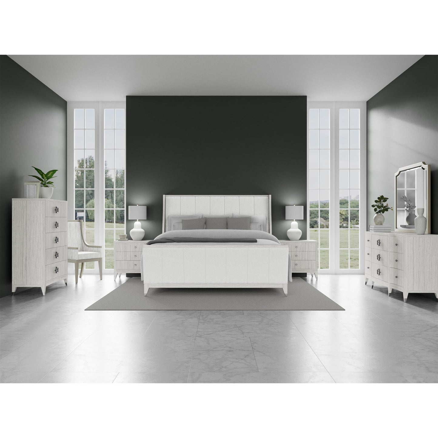 Hepburn - Queen / King Bed Rails - White
