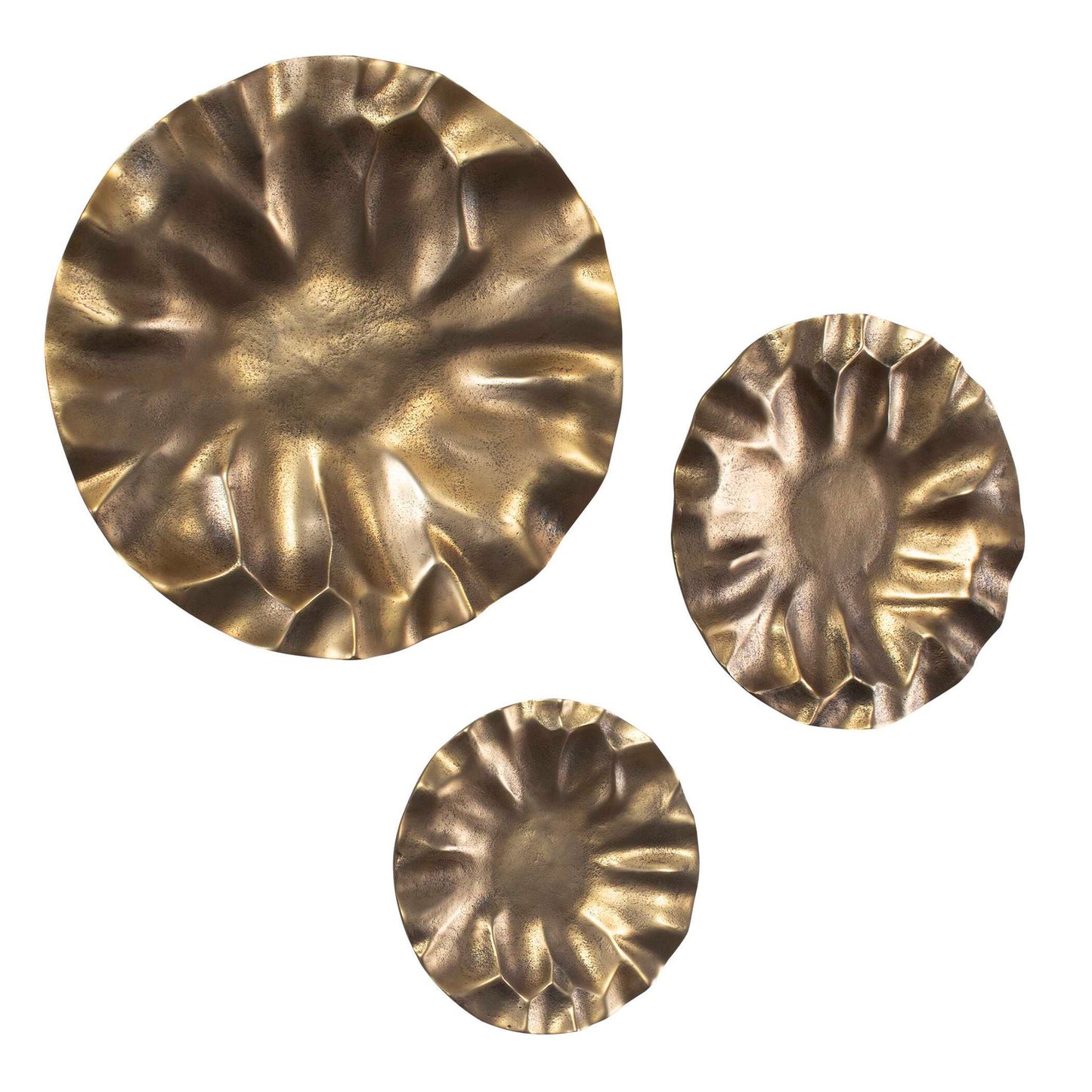 Peonia - Outdoor Wall Art (Set of 3) - Gold