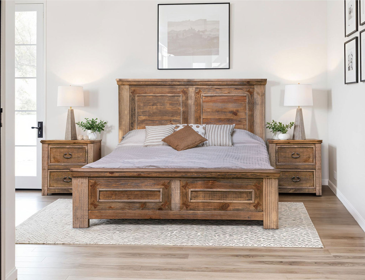 Montana - Queen Headboard - Two Tone Light Brown
