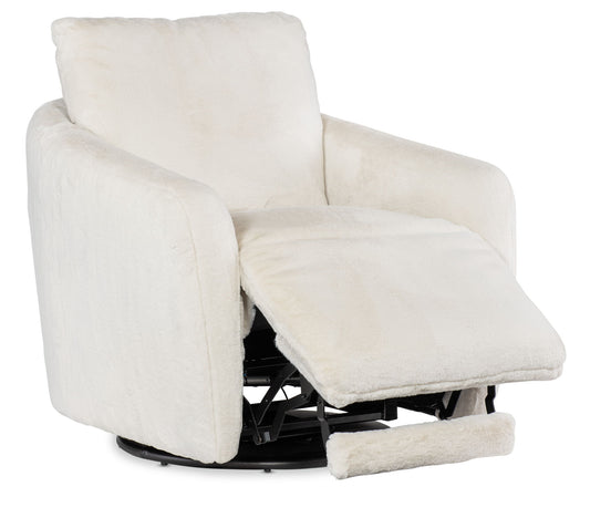 CC - Bonnie Swivel Chair With Power Footrest - White