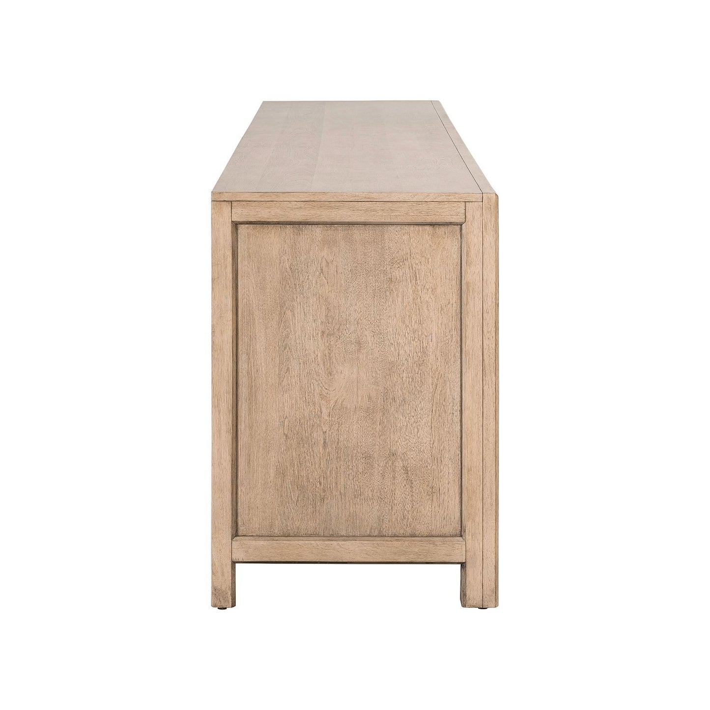 Fireplace TV Console - 82" Console With Fire FTS - Light Brown