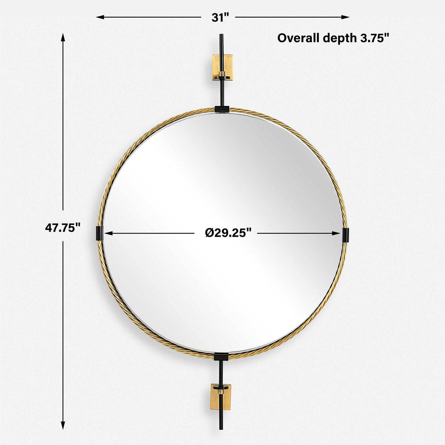 Guardrail - Round Mirror - Gold