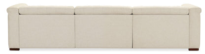 Savion - Deux 3 Seat Sofa With Two Power Recliners And Three Power Headrests - Beige