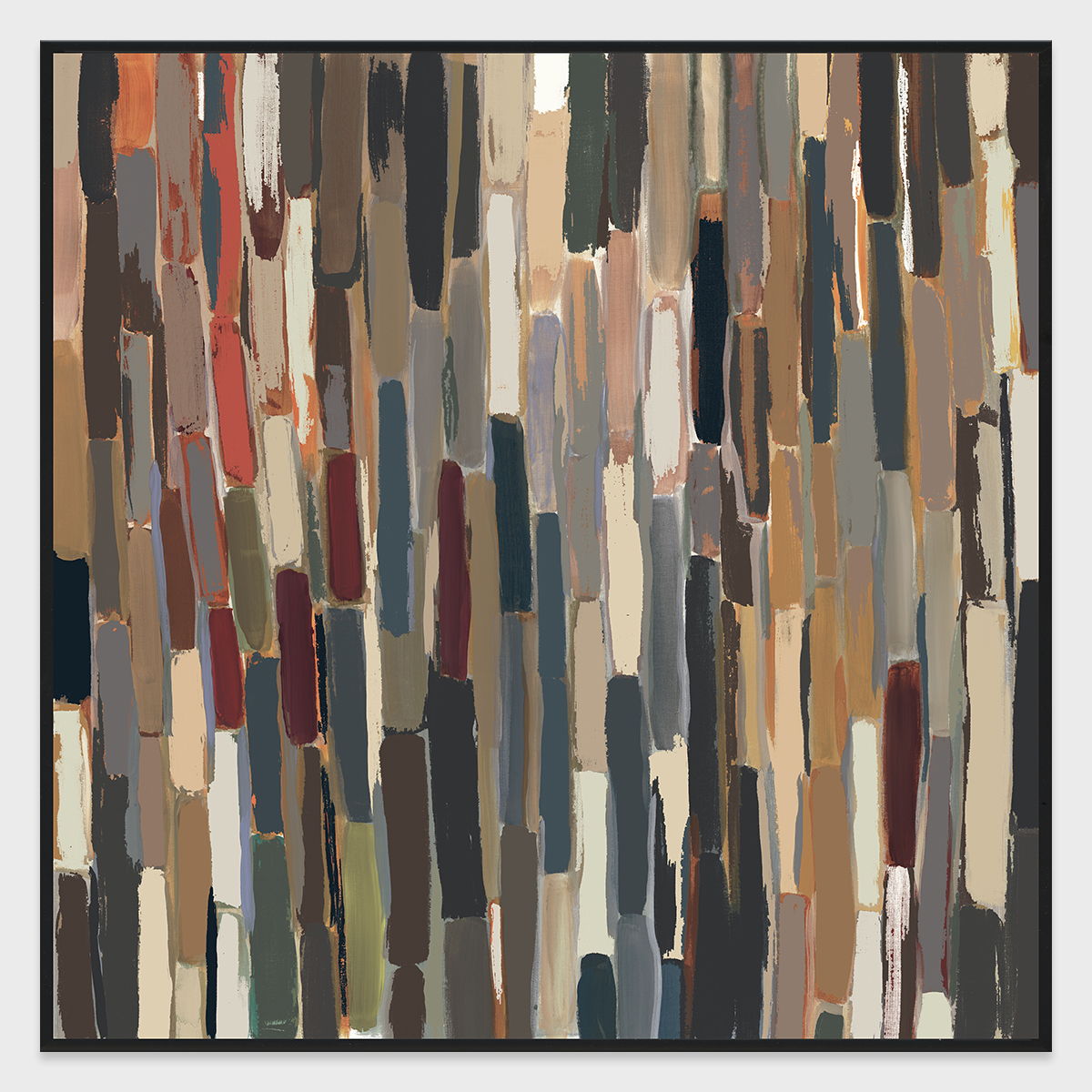 Kaleidoscope I - 48" x 48" Painting Art by Buddy Whitlock - Dark Gray