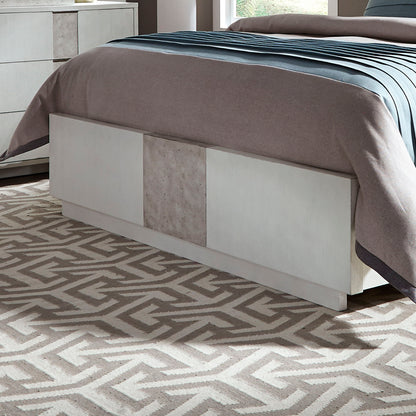 Mirage - King Panel Footboard - Wirebrushed White