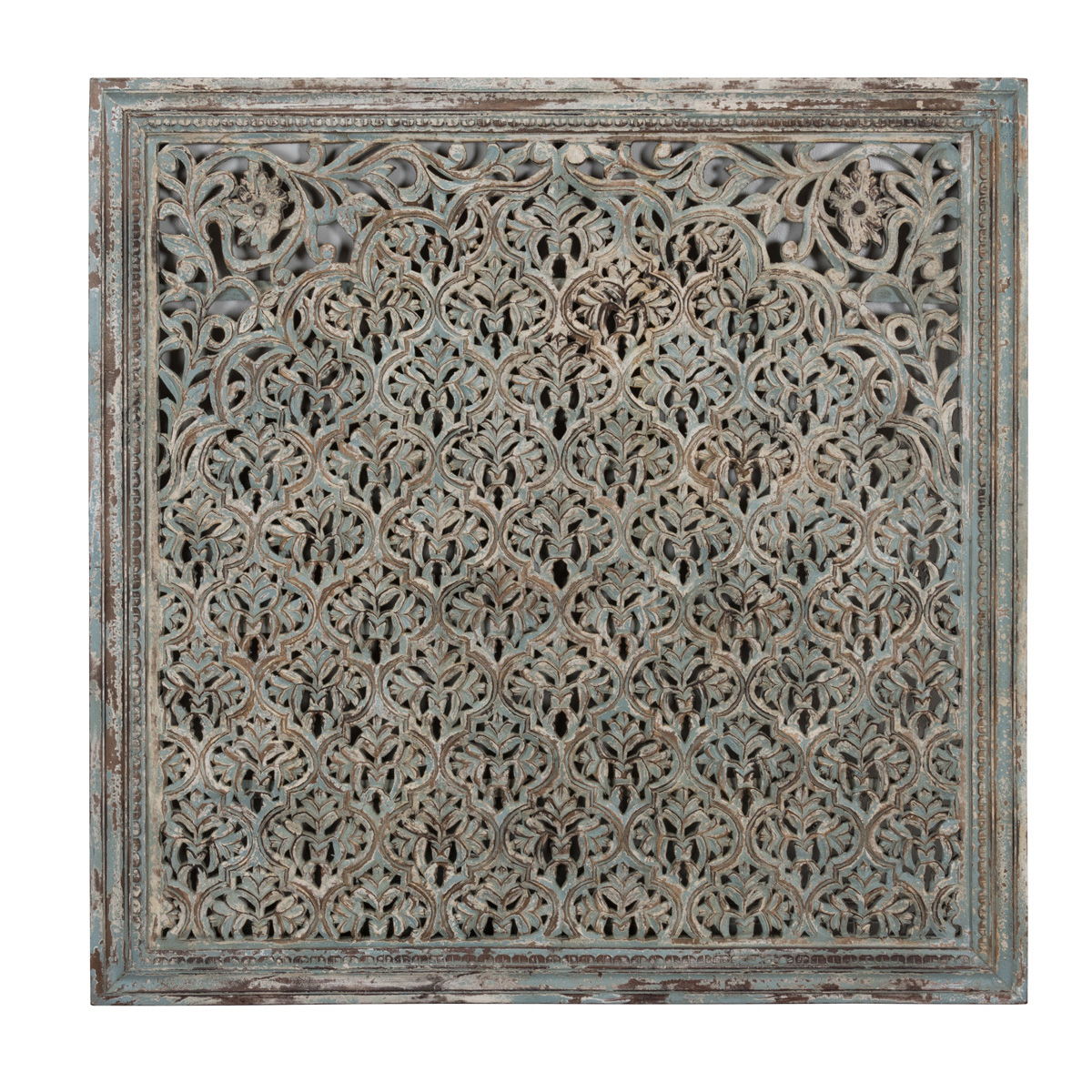 Cheval - Wood Carved Panel - Gray