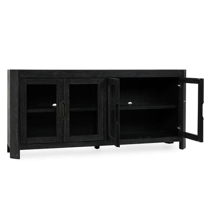 Macarthur - Reclaimed Oak 4 Door Cabinet - Antique Black