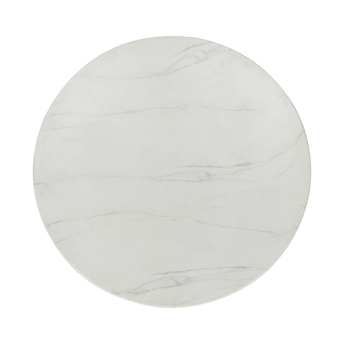 Caspia - 47" Outdoor Round Dining Table - White / Dark Gray