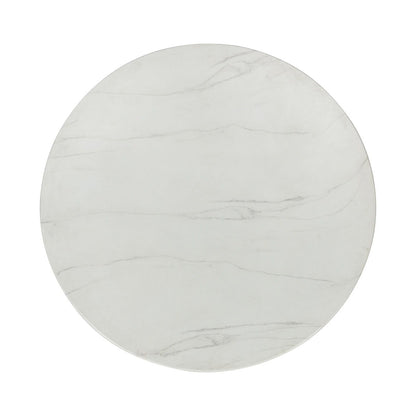 Caspia - 47" Outdoor Round Dining Table - White / Dark Gray