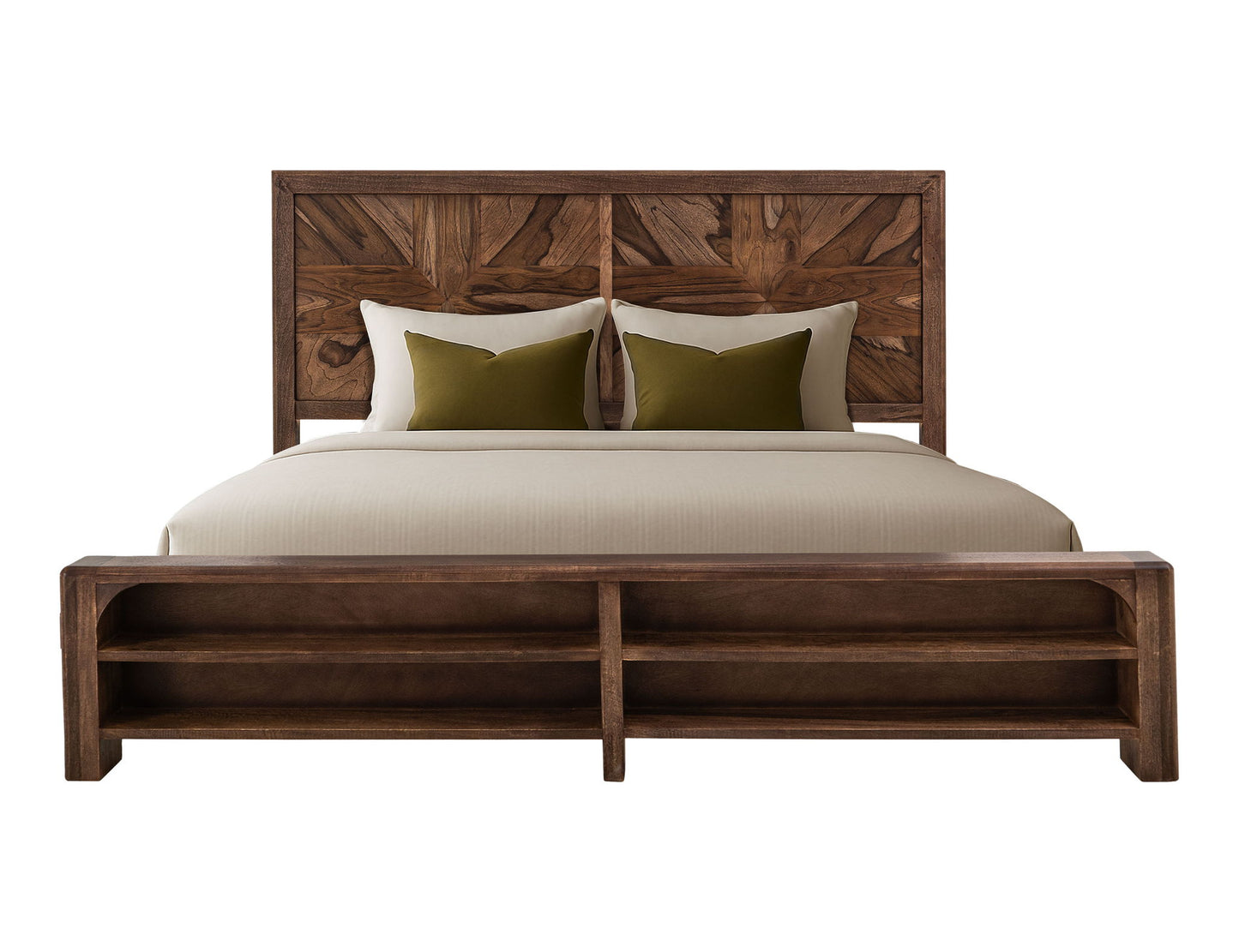 Praga - Eastern King Headboard - Almond / Barrel Brown