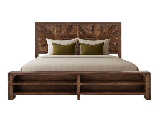 Praga - Eastern King Headboard - Almond / Barrel Brown