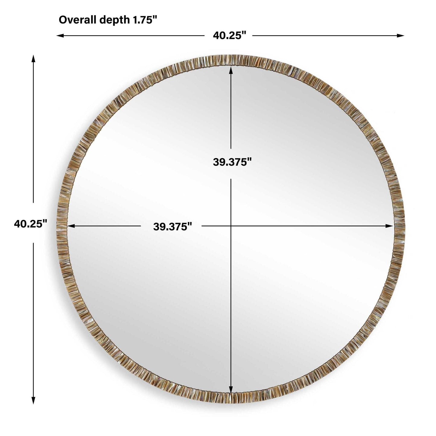 Odeon - Shell Inlay Round Mirror - Bronze