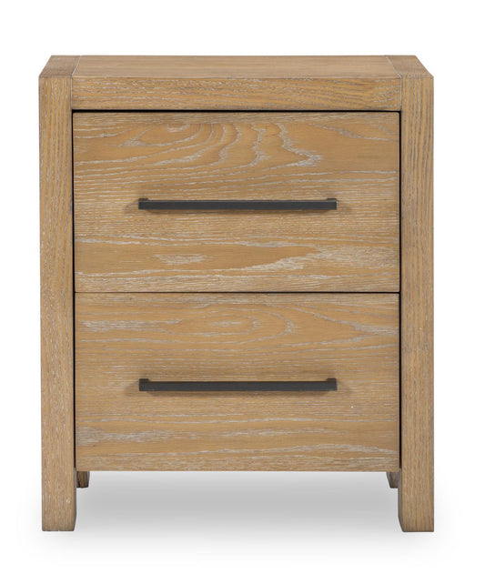 Horizons - 2 Drawers Nightstand - Weathered Oak