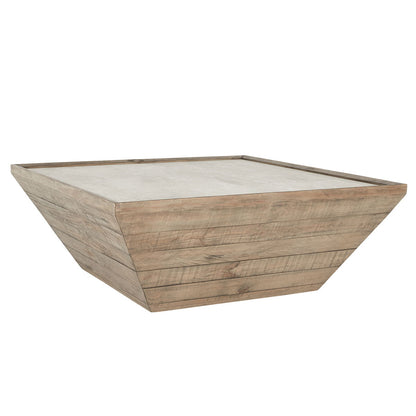 Dalton - Square Wood Coffee Table - Natural / Antique White