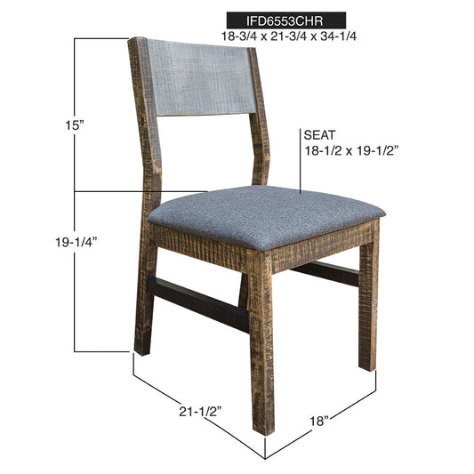 Loft Brown - Chair (Set of 2) - Two Tone Gray / Brown