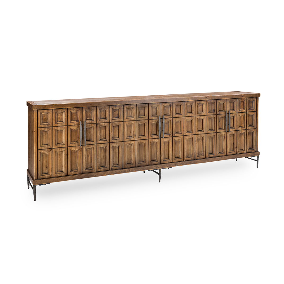 Willmark - 6 Door Iron Leg Sideboard