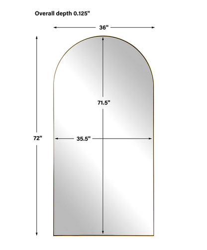 Crosley - Arch Mirror - Antique Brass