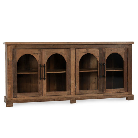 Zion - Wood 4 Door Cabinet - Natural