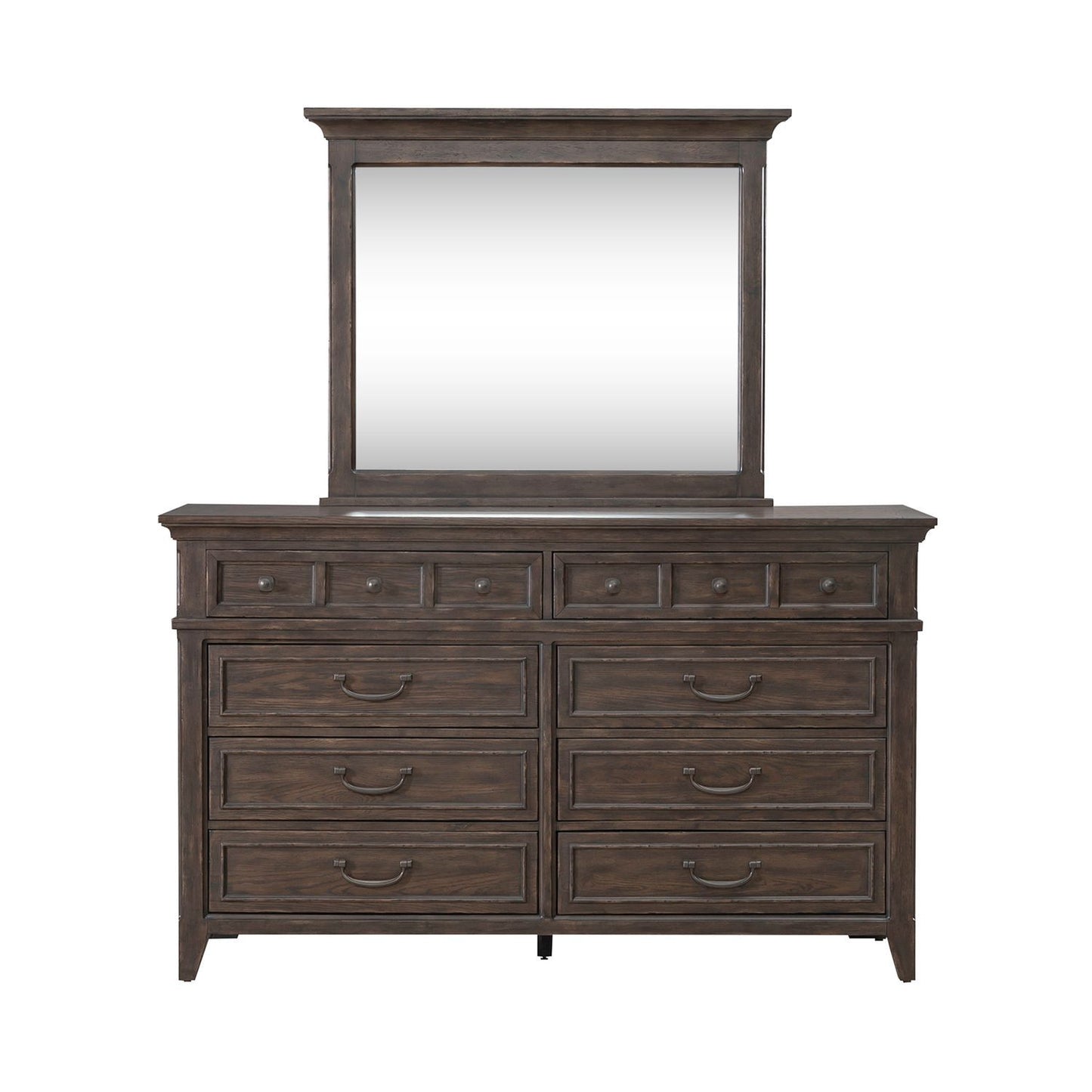 Paradise Valley - Dresser & Mirror - Dark Brown