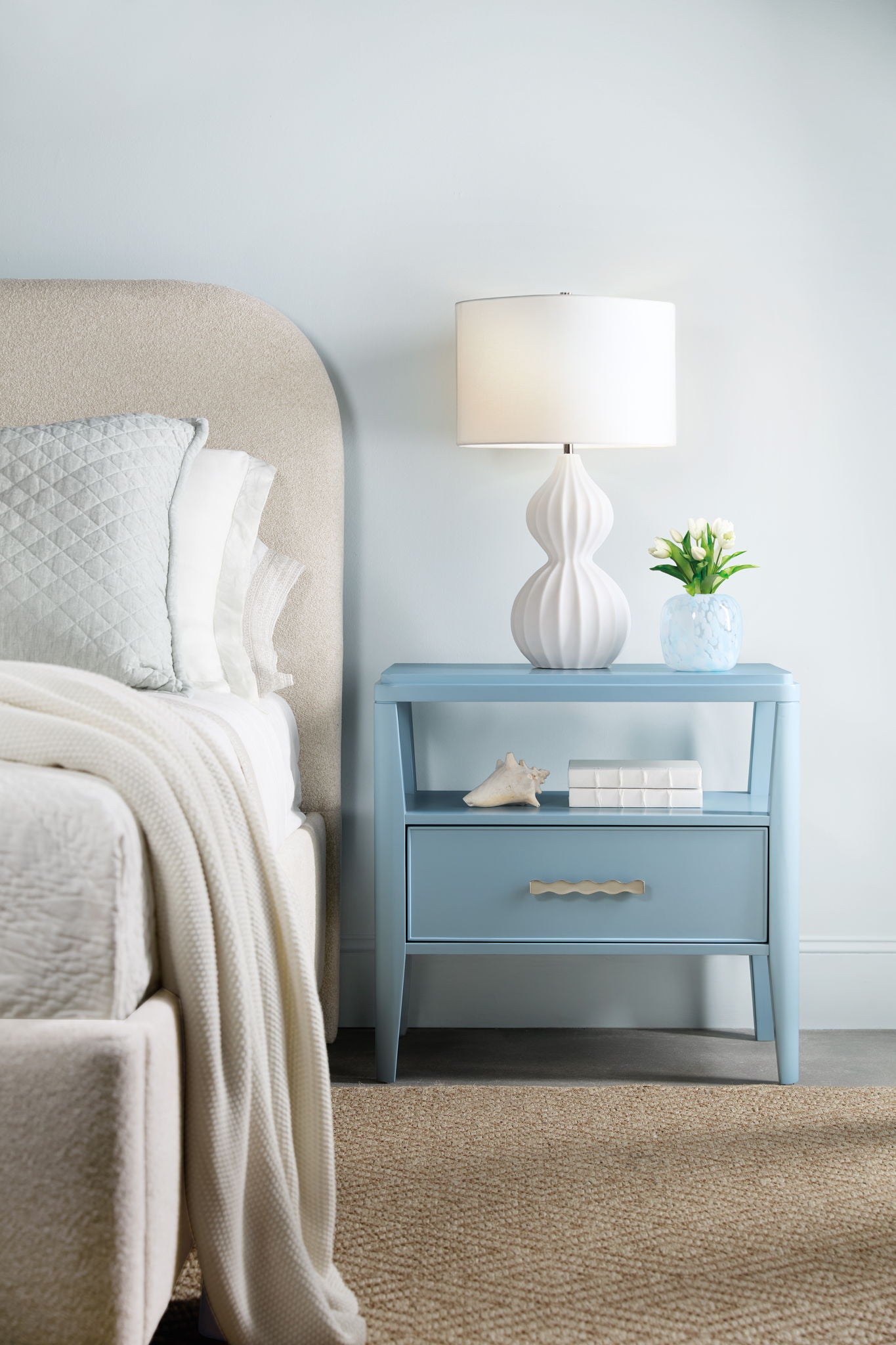 Commerce And Market - Sola One-Drawer Nightstand - Blue