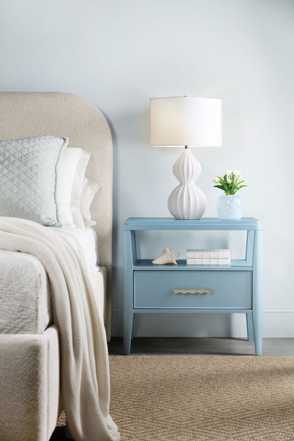 Commerce And Market - Sola One-Drawer Nightstand - Blue