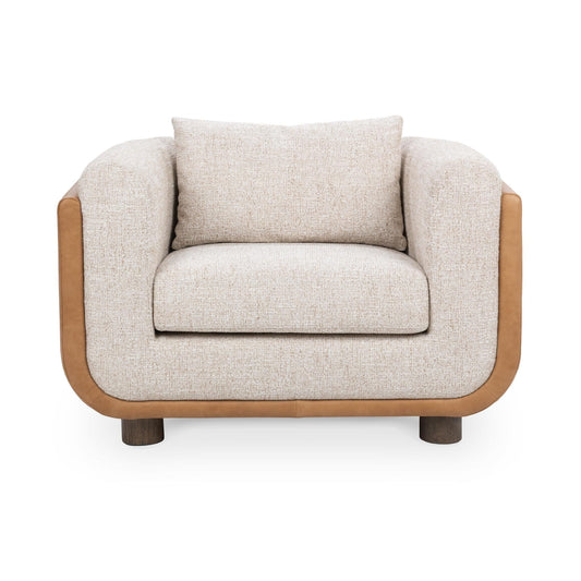Dania - Accent Chair - Beige / Light Brown