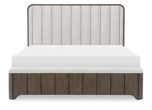 Lancia - King / California King Upholstered Headboard - Charred Oak