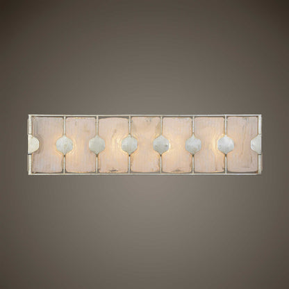Rene - 4 Light Swirl Glass Vanity - Pearl Silver