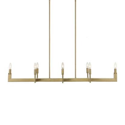 Cordoba - 8 Light Linear Chandelier - Gold