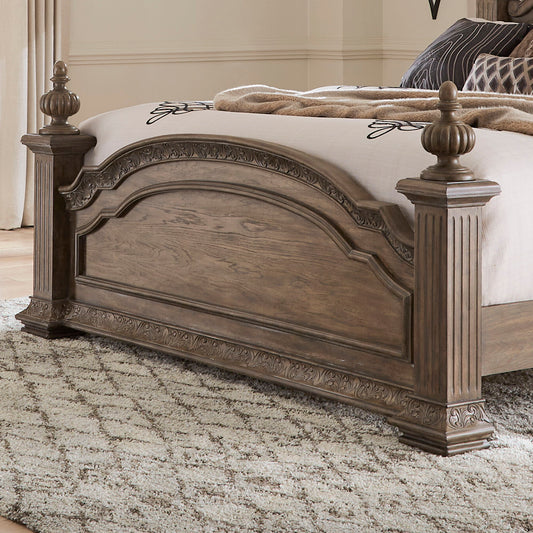 Carlisle Court - King Poster Footboard - Medium Brown