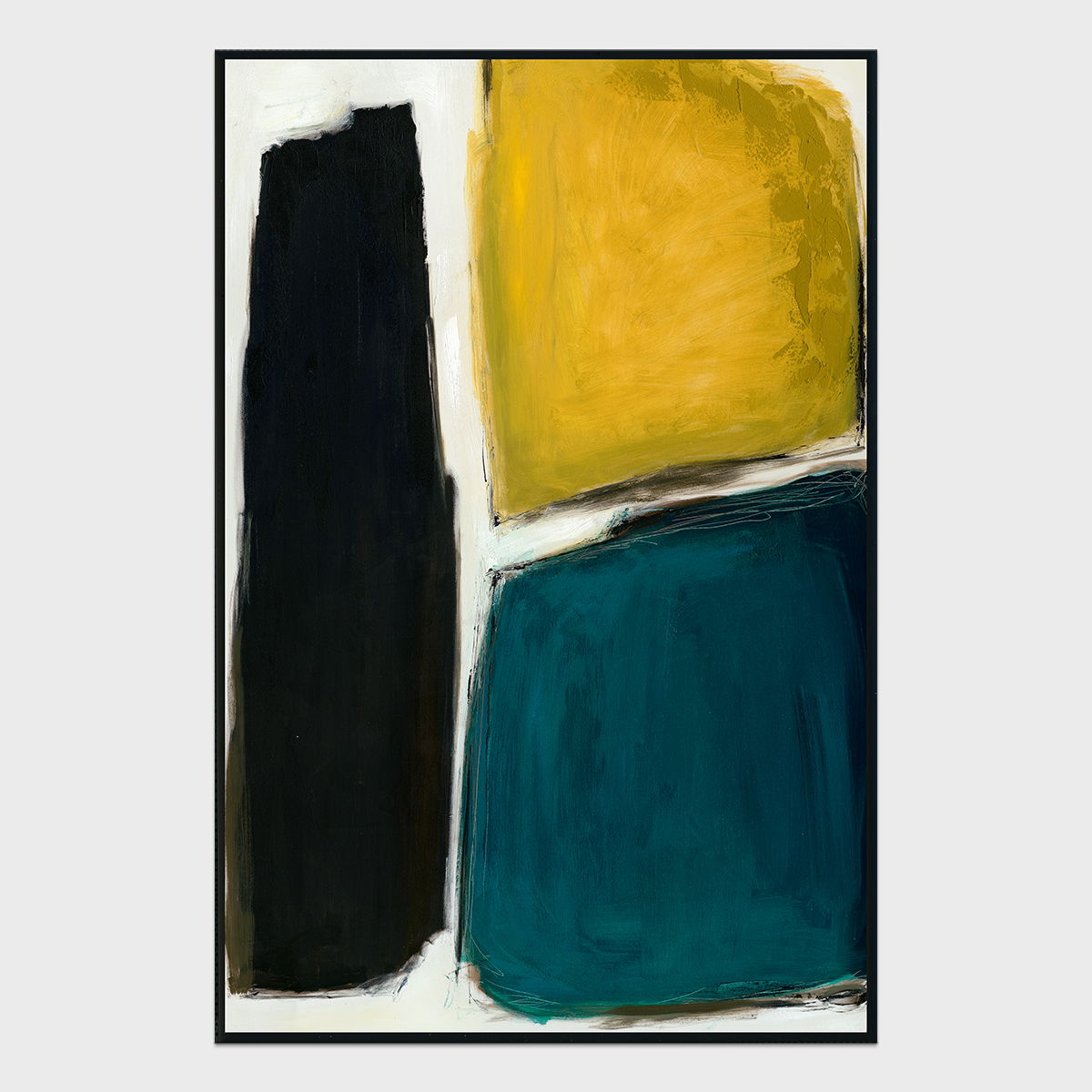 Mineral - 48" x 72" Painting Art by Buddy Whitlock - Blue / Yellow