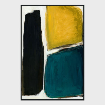 Mineral - 48" x 72" Painting Art by Buddy Whitlock - Blue / Yellow