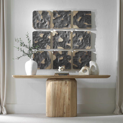 Ignite - Wood Wall Decor (Set of 9) - Black / Woodtone
