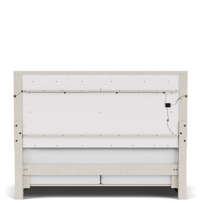 Alexis - King Upholstered Panel Headboard - Latte Essence