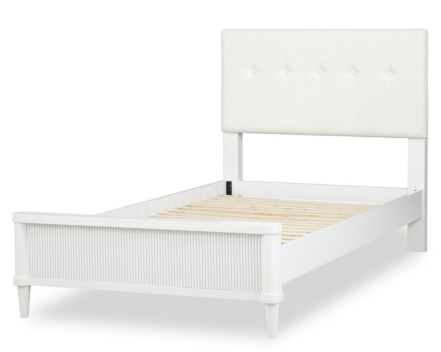 Adeline - Twin Panel Footboard With Slats - Cloud White