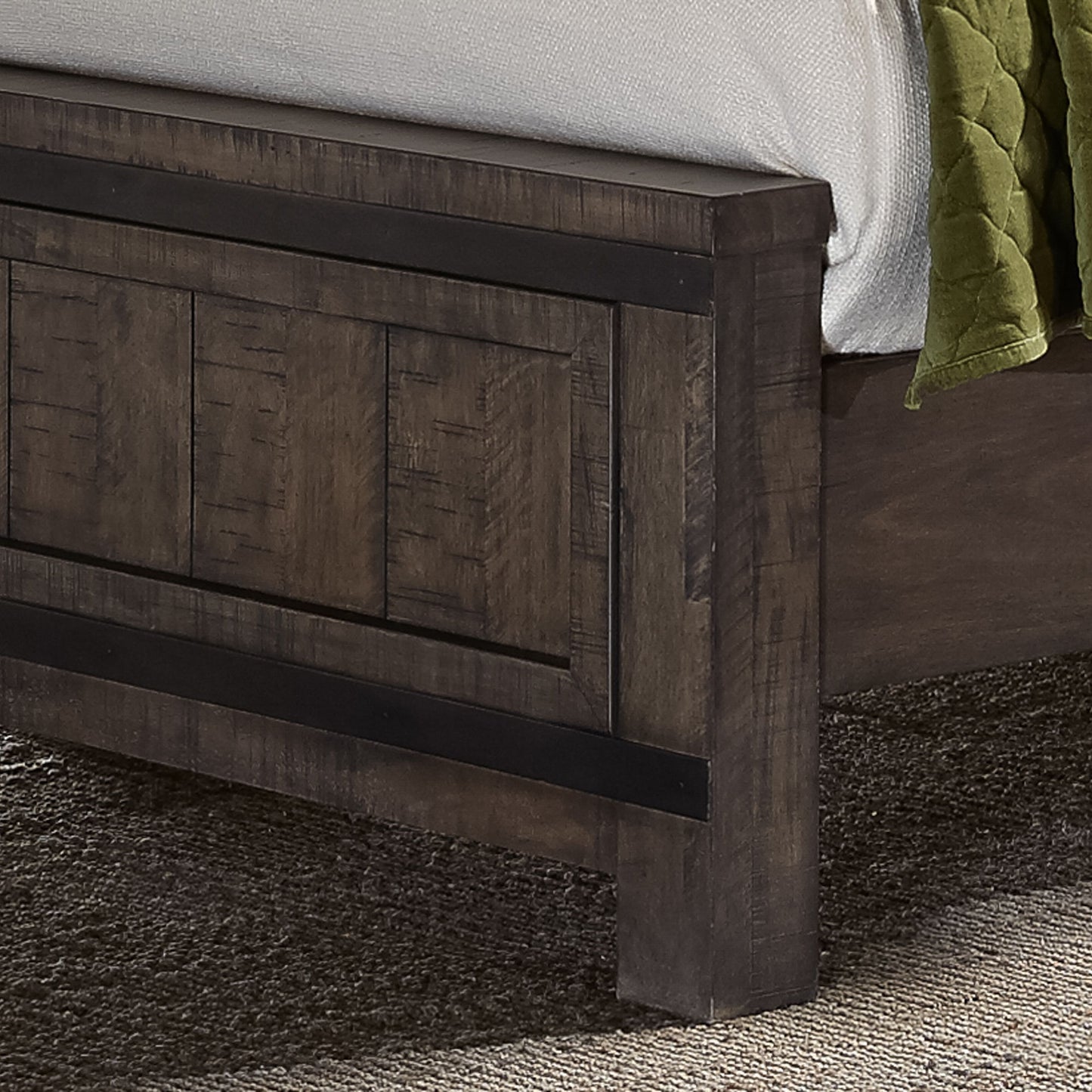 Thornwood Hills - King Panel Footboard - Dark Brown