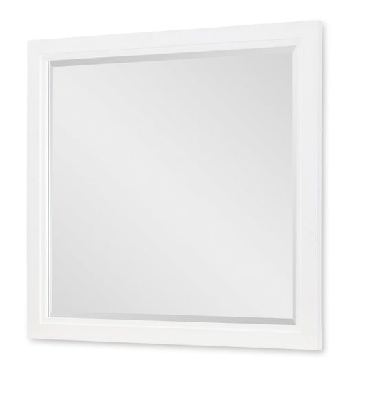 Horizons - Beveled Mirror - Pure White / Natural Oak
