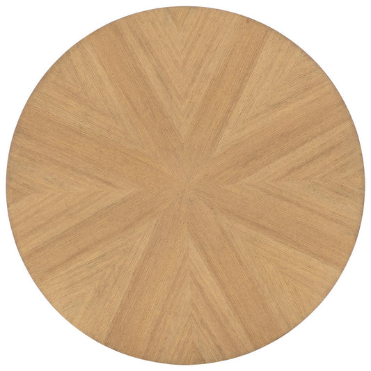 Linden - Complete Round Pedestal Table - Honeyed Oak