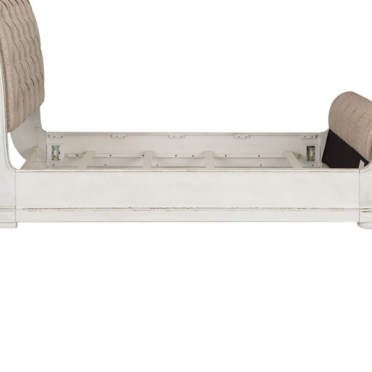 Abbey Park - Upholstered Sleigh Bed Rails - White