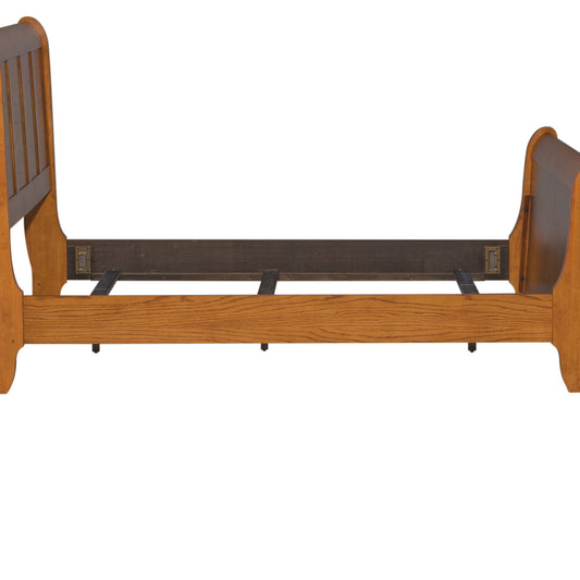 Grandpas Cabin - Full Sleigh Rails & Slats - Light Brown