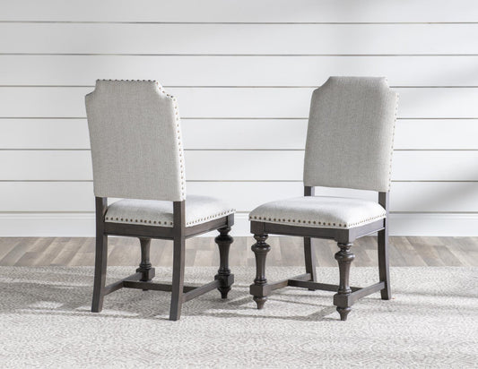 Kingston - Upholstered Side Chair (Set of 2) - Sandalwood Brown / Dark Sable