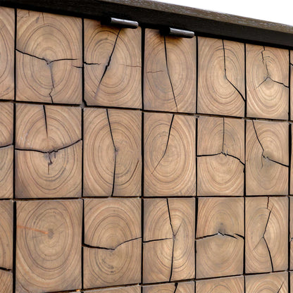 Muestra - Wood Grain 2 Door Cabinet - Black / Woodtone