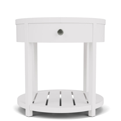 Rosalie - Round End Table - White