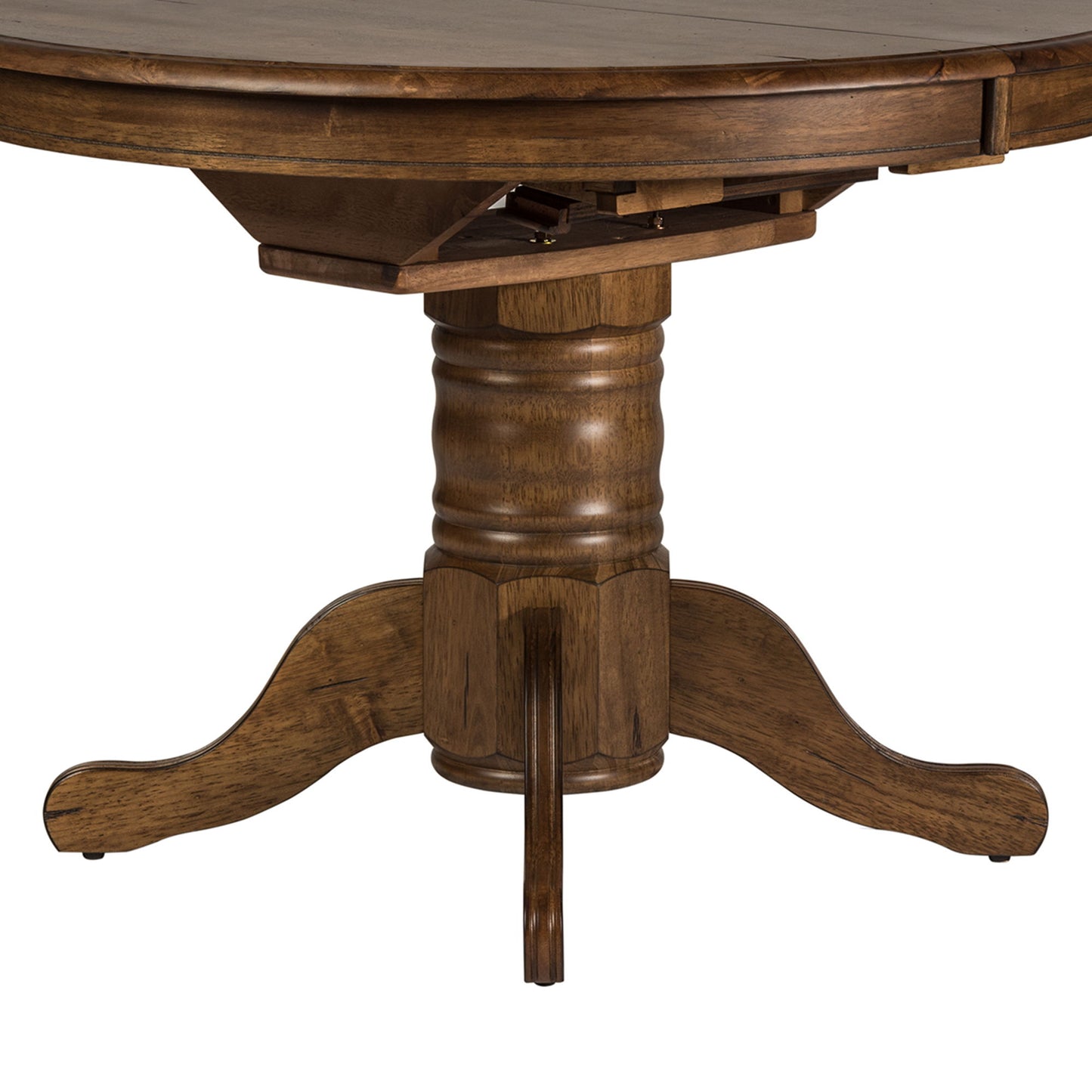 Carolina Crossing - Oval Pedestal Table Base - Dark Brown