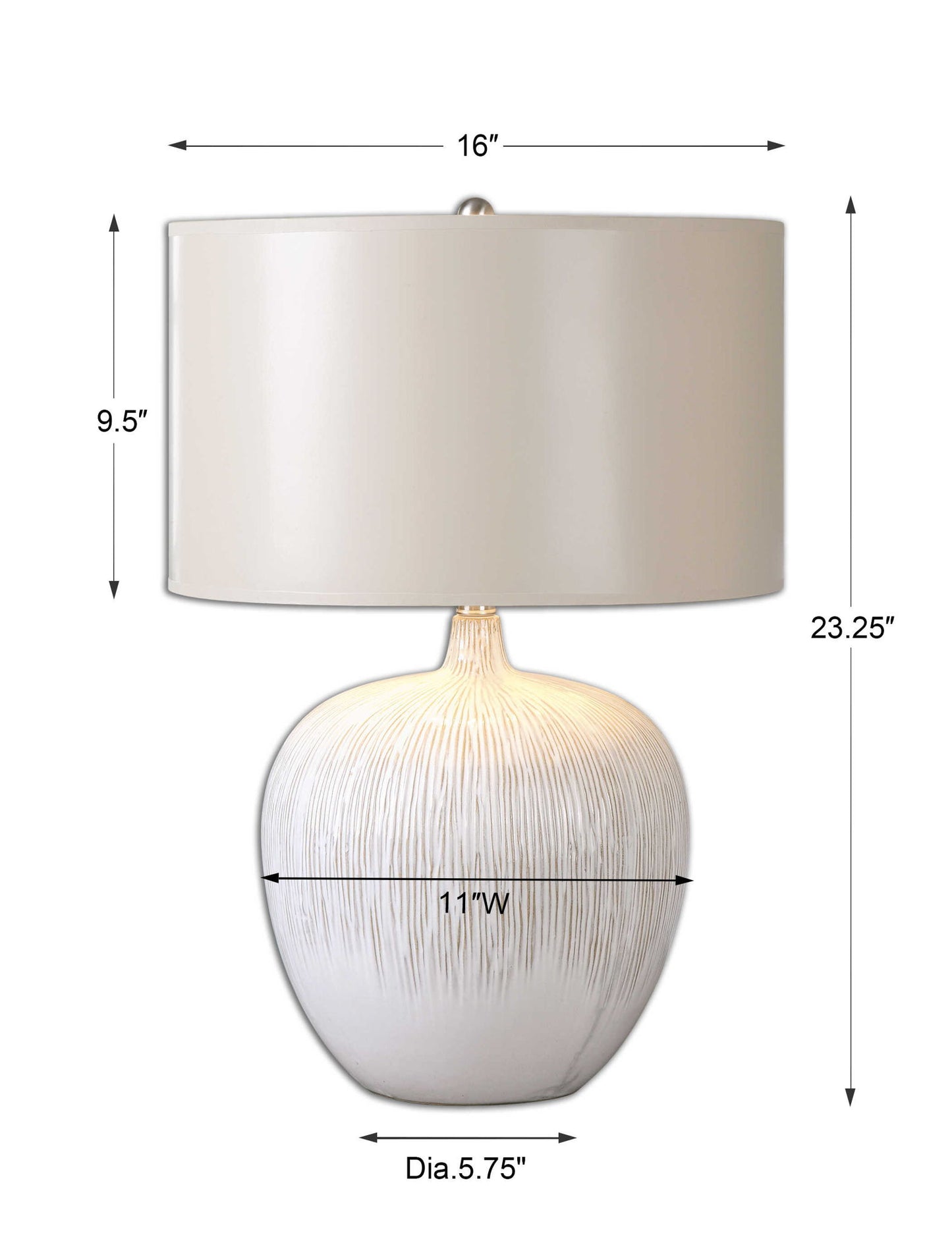 Georgios - Textured Ceramic Lamp - White
