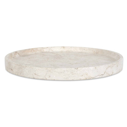Travessa - Outdoor Round Stone Tray - White