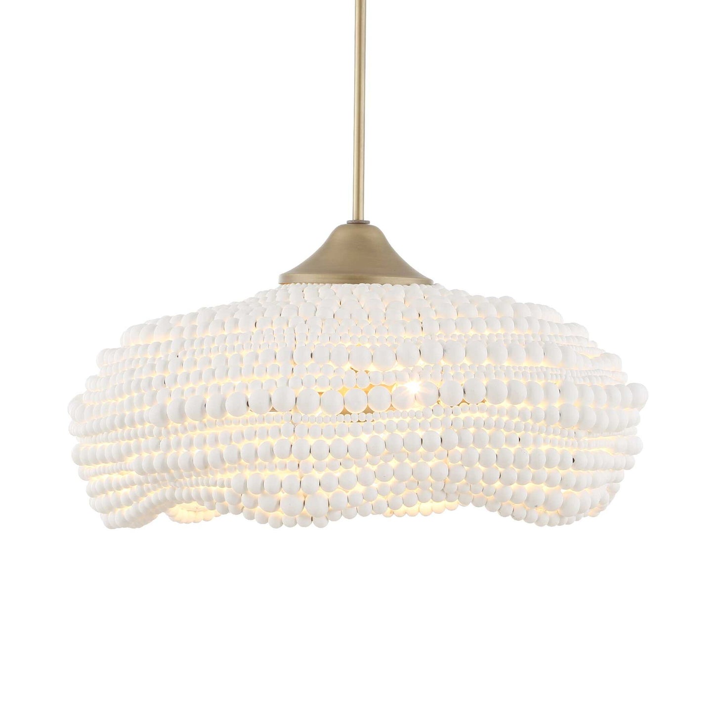 Biddeford - 5 Light Beaded Pendant - White