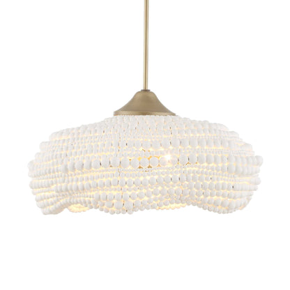 Biddeford - 5 Light Beaded Pendant - White