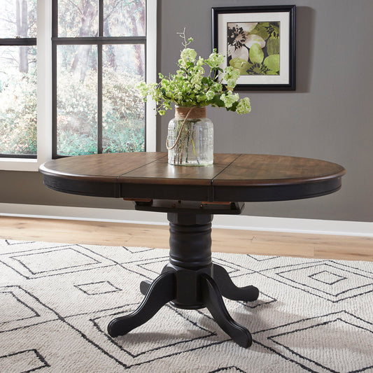 Carolina Crossing - Oval Pedestal Table Top - Black